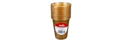 Vaso plástico dorado 7oz