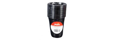 Set de vasos plásticos negros