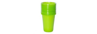Vaso plástico verde limón