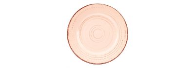 Plato porcelana estampado rosado+vino