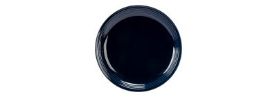 Plato porcelana rayas azul