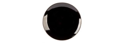 Plato porcelana negro 8 pulg