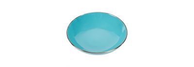Bowl porcelana turquesa+bronce