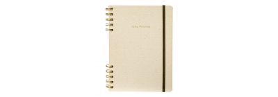 Libreta espiral beige y verde