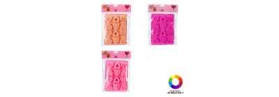 Molde silicón corazones 12 compartimientos
