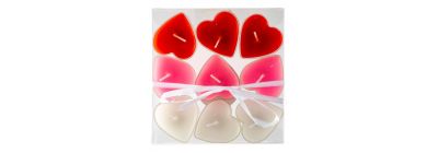 Vela corazón colores mezclados