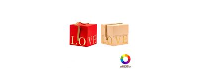 Caja estampado Love con asa