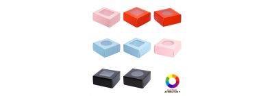 Caja cartón con ventana plástica