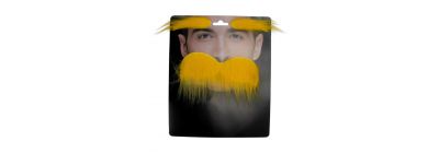 Bigote y cejas amarillo