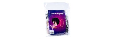 Set accesorios peluca negra