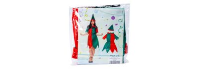 Disfraz adulto duende rojo-verde