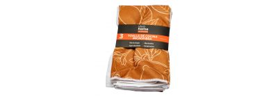 Toalla cocina microfibra marrón blanco