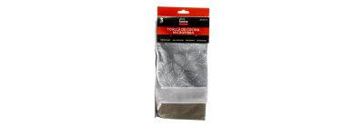 Toalla cocina microfibra blanco gris