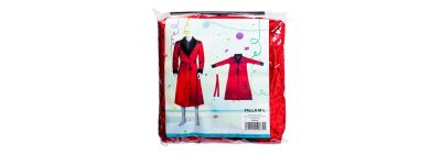 Bata afelpada adulto rojo negro