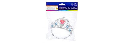 Tiara con luz LED y perlas