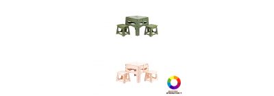Mesa silla plegable 3pzas surtido