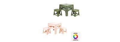 Mesa silla plegable 3pzas surtido