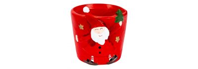 Maceta figura Santa roja
