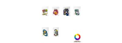 Llavero colgante multicolor