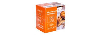 Bolsa alimentos transparente resistente