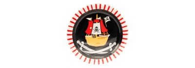 Platos cartón diseño pirata