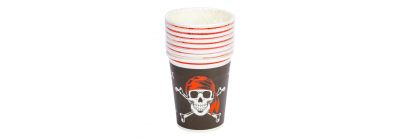 Vasos pirata 250ml 8und