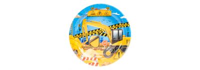 Platos cartón estampado construcción 