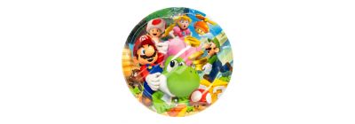 Platos Mario Bros cartón
