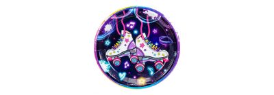 Plato estampado patines 7pulg multicolor