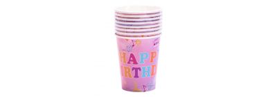 Vaso estampado 8und multicolor