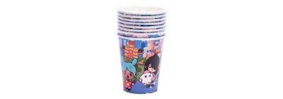 Vaso estampado 8und multicolor