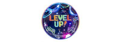 Plato estampado level up 7pulg multicolor