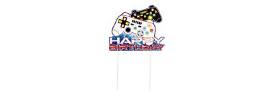Topper estampado happy birthday gamer multicolor
