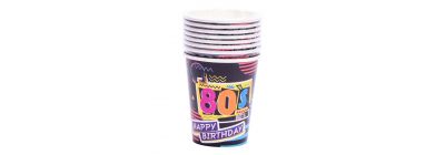 Vaso estampado happy birthday 8und multicolor