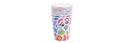 Vaso estampado 8und multicolor