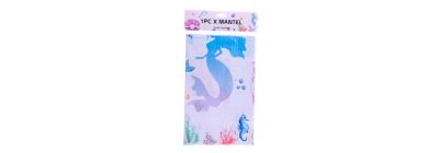 Mantel estampado mermaid birthday multicolor