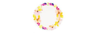 Plato estampado flores 7pulg multicolor