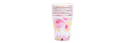 Vaso estampado 8und multicolor