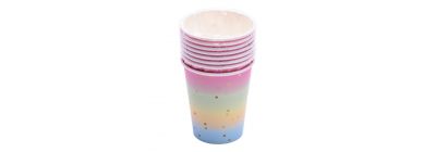 Vaso estampado 8und multicolor