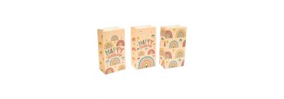 Bolsa estampado arcoiris 8und multicolor