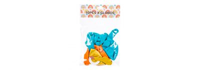 Globo látex estampado 10und