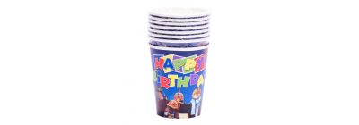 Vaso carton estampado 8und multicolor