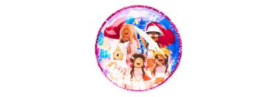 Plato estampado 7pulg multicolor
