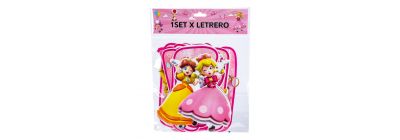 Letrero princesas Mario Bros