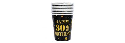 Vaso estampado happy birthday 8und multicolor