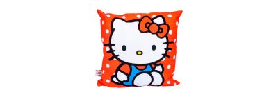 Almohada Kitty puntos rojos