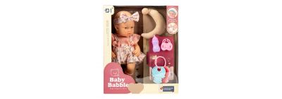 Muñeca bebé con vestido y accesorios