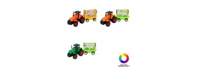 Tractor plástico con accesorios