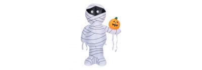 Inflable momia con calabaza