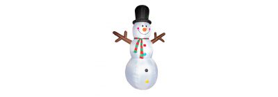 Inflable muñeco nieve navideño